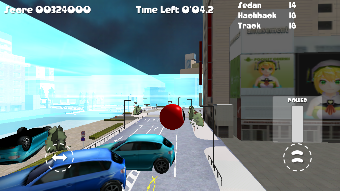 androidアプリ アキバボール FREE - 路上駐車を弾き飛ばせ -攻略スクリーンショット3