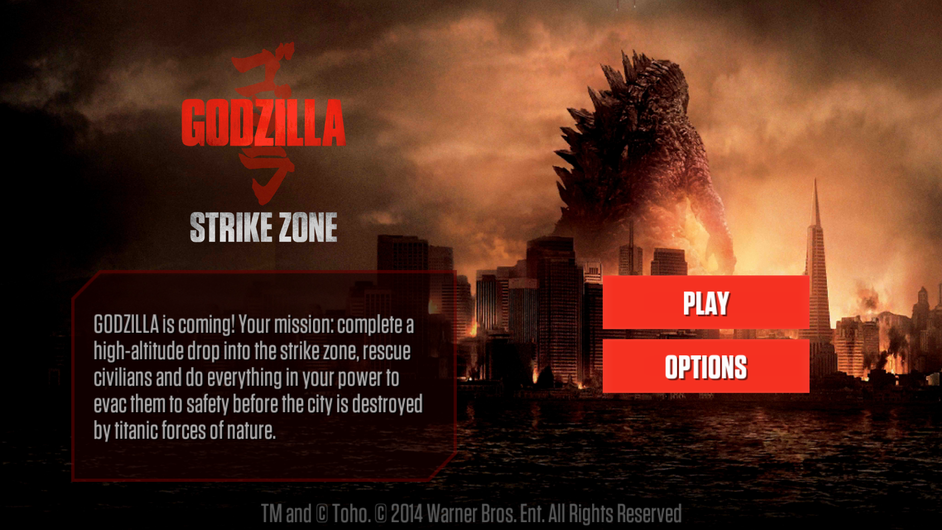 androidアプリ Godzilla: Strike Zone(ゴジラ襲来)攻略スクリーンショット1