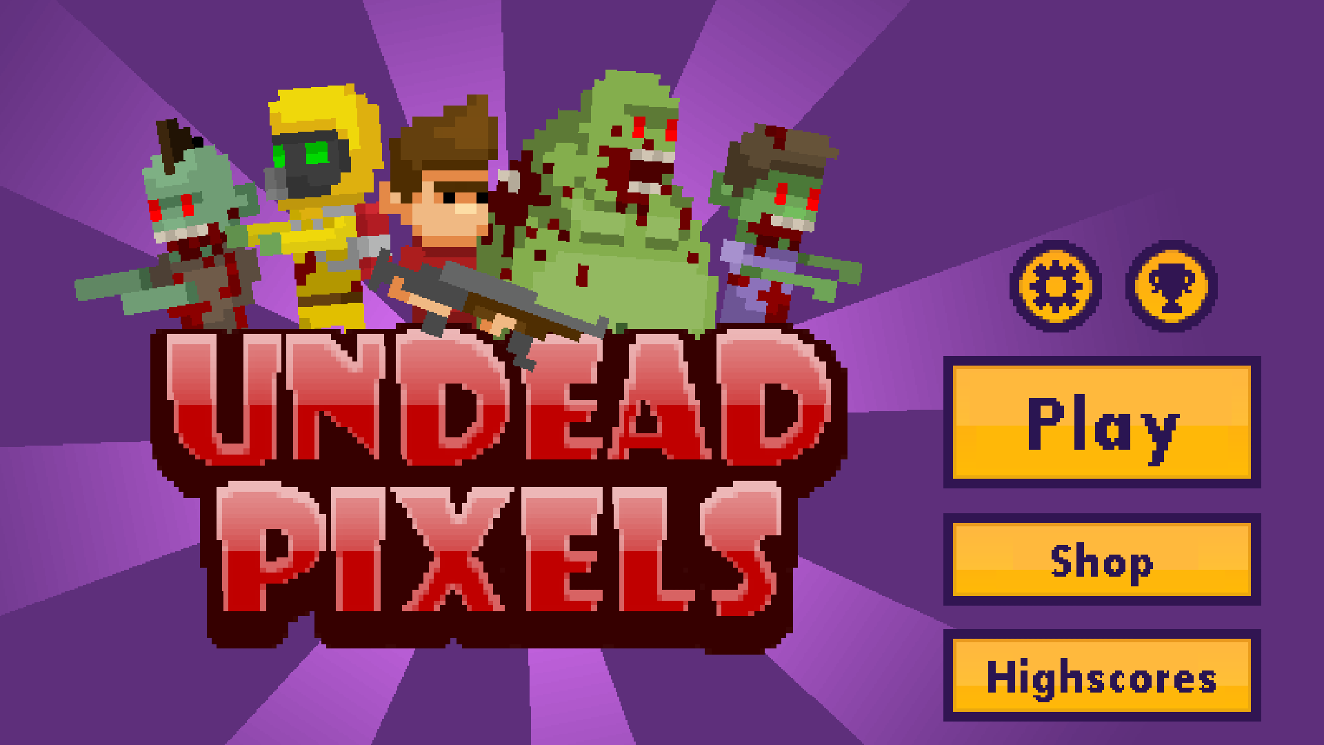 androidアプリ Undead Pixels: Zombie Invasion攻略スクリーンショット1