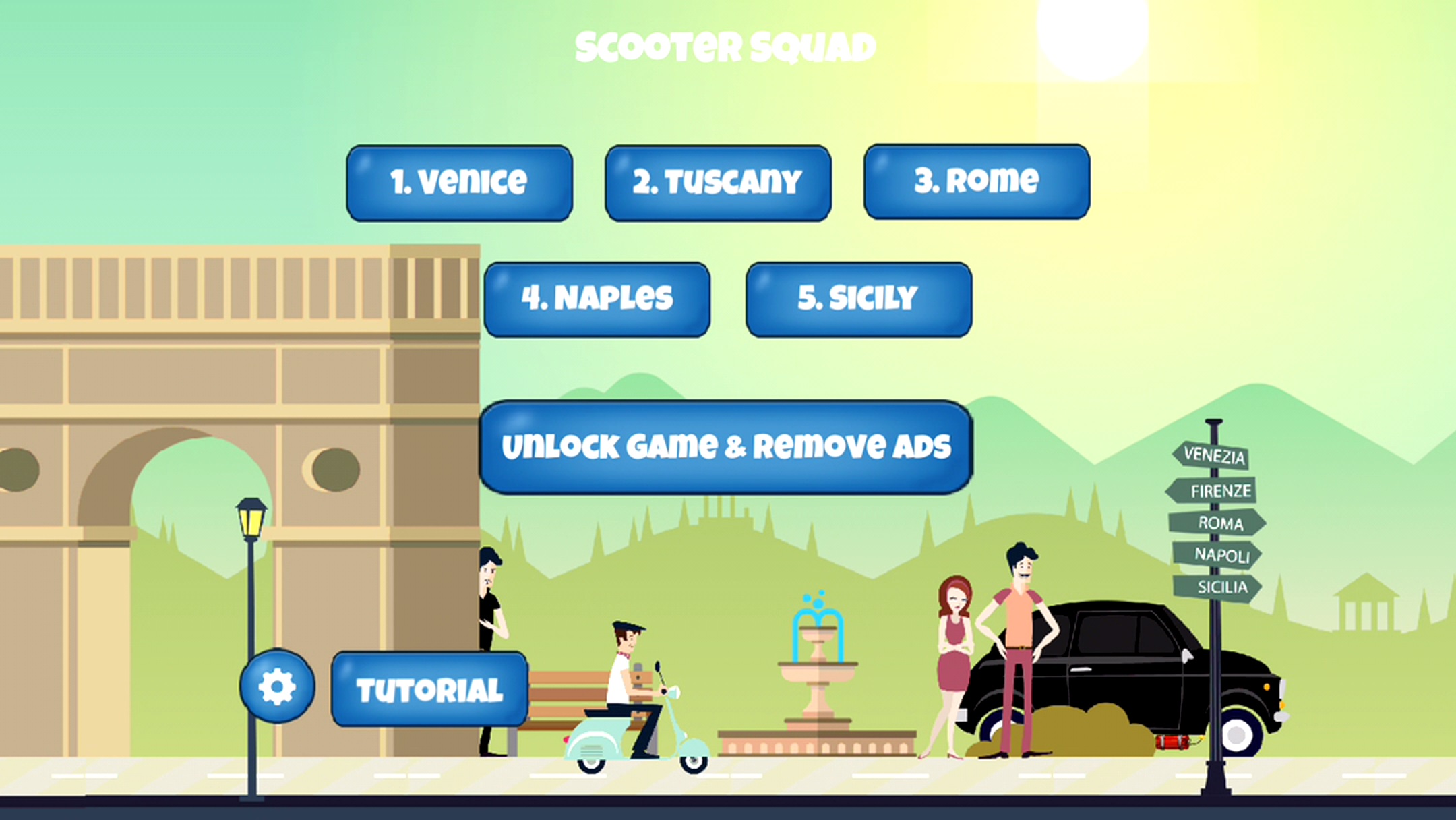 androidアプリ Scooter Squad - Action Adventure Game攻略スクリーンショット1