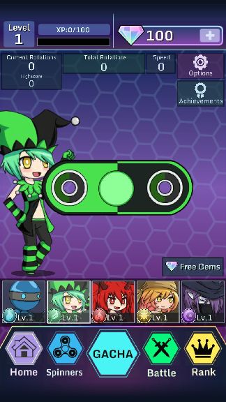 androidアプリ Anime Fidget Spinner Battle攻略スクリーンショット1