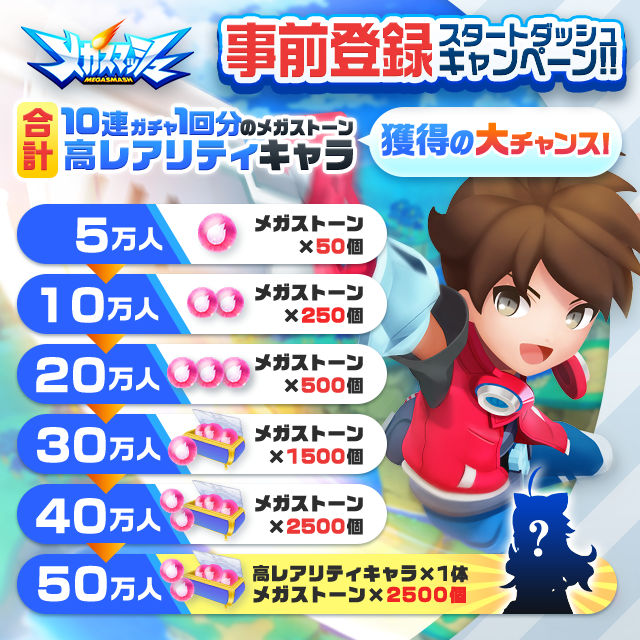 メガスマッシュ（メガスマ）の事前登録情報その1