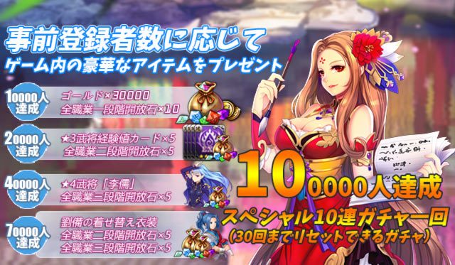 三国ロマンス ～乱世を終える少女の事前登録情報その二