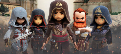 エツィオ、アギラール、シャオ・ユンなど歴代アサシンを集めて教団を発展させるモバイル戦略RPG！