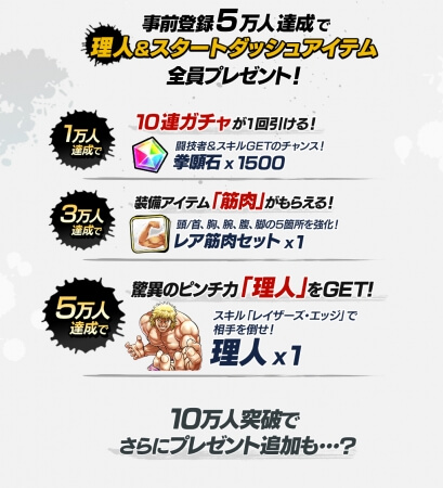 ケンガンULTIMATE BATTLEの事前登録情報その二