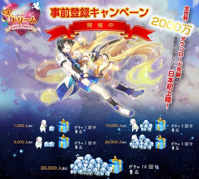 スタードリーム~Love&Dance~の事前登録情報その二