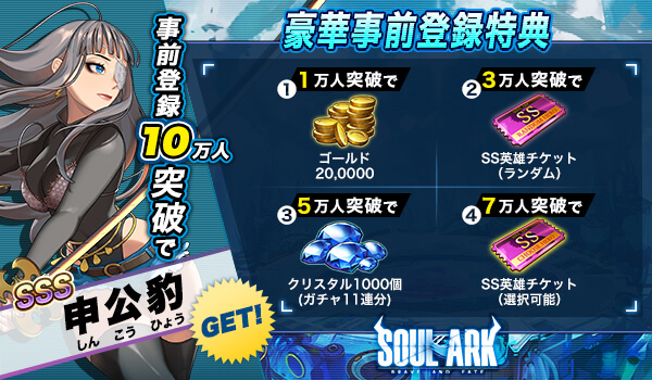 ソウルアークの事前登録情報その二
