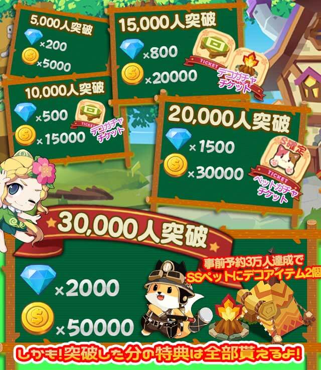 ファンタジーファーム～ようせい島のボクとキミ～ の事前登録情報その二
