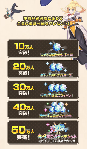 この素晴らしい世界に祝福を！ファンタスティックデイズの事前登録情報その二