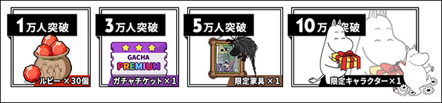 ムーミンフレンズの事前登録情報その二