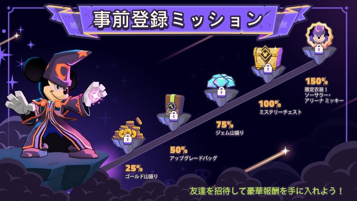 ディズニー ソーサラー・アリーナの事前登録情報その二