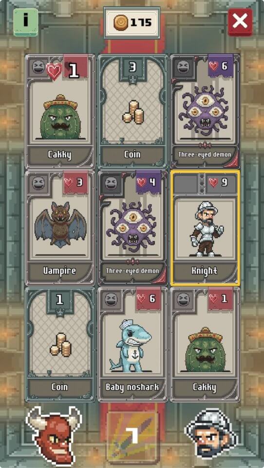 Dungonian: Pixel card puzzle dungeon
